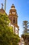 Bell Tower of La Laguna Cathedral with tree in front