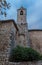 The bell tower in the medieval town