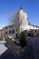 The bell tower in the medieval village of Cabris