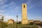 The bell tower at Monreal del Campo town