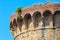 Bell tower in Montepulciano, Tuscany, Italy