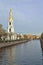 The bell tower of the Nikolo-Bogoyavlensky naval Cathedral refle