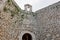 Bell tower with a relief in Palamidi Castle in Nafplio, Greece