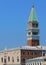 Bell Tower of Saint Mark and the palace of Doges in Venice