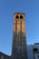 The bell tower of the San Silvestro church in Venice on a summer evening