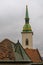 The bell tower of St. Martin`s Cathedral in downtown Bratislava