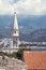 The bell tower of Sveti Ivan (St.John) Catholic Church Cathedral