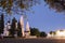 The Bell Tower Of The Temple Of Elijah The Prophet. Soviet square. Yaroslavl. Beautiful hipped bell tower. Snowy