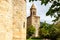 bell tower, wall of Ninotsminda Cathedral Georgia