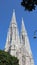 bell towers of the VOTIVE CHURCH called Votivkirche in Vienna in Austria