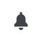 Bell vector icon. Bell shape symbol. Notification sign. Alarm signal button. Jingle bell