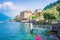 Bellagio borgo on Lake Como, Italy. Romantic lakefront and alleys.