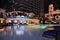 Bellagio Hotel and Casino, night, plaza, resort, evening