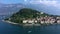 Bellagio landmark town by Lake Como Aerial view Italy Summer