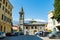 BELLANO, ITALY - APRIL 2022: Church of Santa Marta on the Piazza S. Giorgio in Bellano, a town on the shore of Lake Como. Charming