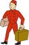 Bellboy Bellhop Carry Luggage Cartoon