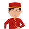 bellboy character hotel service icon