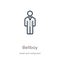 Bellboy icon. Thin linear bellboy outline icon isolated on white background from hotel collection. Line vector bellboy sign,