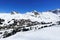 Belle Plagne, Winter landscape in the ski resort of La Plagne, France