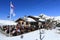 Belle Plagne, Winter landscape in the ski resort of La Plagne, France