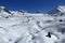 Belle Plagne, Winter landscape in the ski resort of La Plagne, France