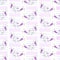 Bellflower background. Vector Campanula flowers. Seamless pattern with geometric elements.