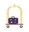 Bellman s Cart with Bag Icon Vector Illustration