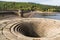 Bellmouth overflow of the Ladybower Dam