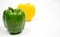 Bellpepper in white background or capsicum