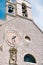 Bells on the bell tower and a clock of the church of St. Barbara, Sibenik