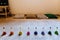 Bells of montessori musical colors to teach music to children