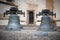 Bells outside Basilica of St. Egidius in Bardejov, Slovakia