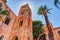 Belltower of church Martorana with palm trees, Palermo. Sicily.