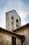 The belltower of the Church in Monte San Bartolo monastery in Pesaro, Marche, Italy.