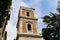 Belltower of Santa Chiara Church in Naples, Italy