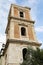 Belltower of Santa Chiara Church in Naples, Italy