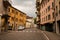 BELLUNO, ITALY MAY 03, 2019: the historic city center of Belluno