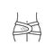 Belly band pregnancy support band icon. Simple line outline vector orthopedics icons for ui and ux website or mobile application