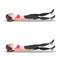 Belly burn workout. Girl make exercise. ABS workout