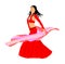 Belly dancer woman coquette , Traditional Arab entertainment oriental dance. Sensual movement erotic lady.
