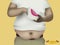 Belly fat man design concept