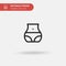 Bellybutton Simple vector icon. Illustration symbol design template for web mobile UI element. Perfect color modern pictogram on