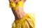 Bellydancer with Yellow Costume Shaking Her Hips