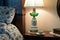 Belmont antebellum plantation bedside detail oil lamp and teacup