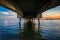 The Belmont Pier at sunset