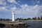 Belmore Basin, North Wollongong, lighthouse at Wollongong Harbour, Australia