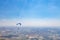Belo Horizonte, Minas Gerais, Brazil. Paraglider flying from top