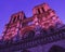 From below majestic Notre Dame cathedral in Paris