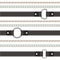 Belt, rope and chain horizontal seamless pattern