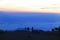 Belt of Venus over the sea of fog